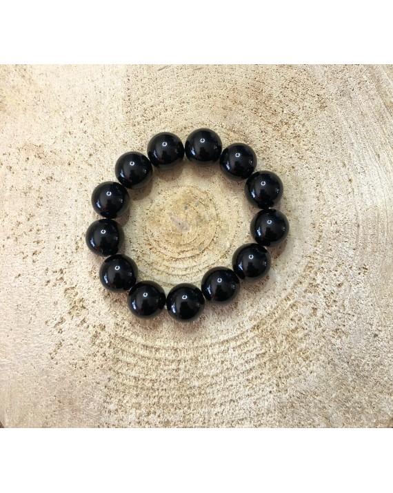 Bracelet - Tourmaline noire - Perles de 10 mm Bracelet - Tourmaline noire - Perles de 10 mm
