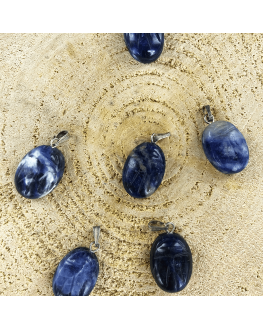 Sodalite - Pendentif - Scarabée égyptien