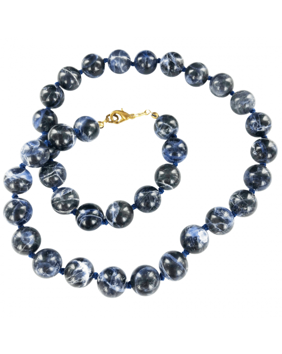 Sodalite - Collier en perles de 12 mm