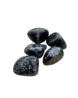 Obsidienne flocon de neige - Pierre roulée