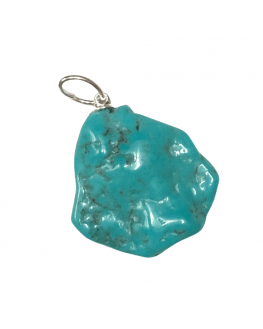 Pendentif - Turquoise - Pierre roulée