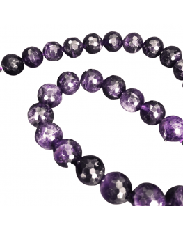 Collier amétyste perle facetté 14mm Collier amétyste perle facetté 14mm