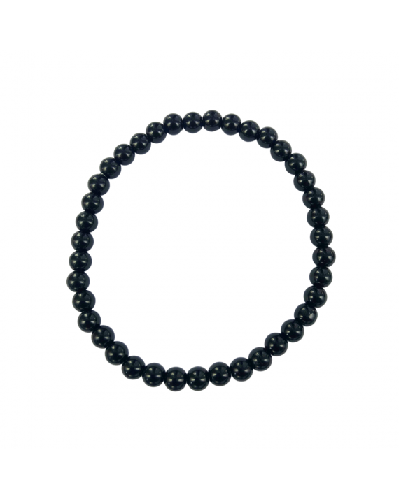 Tourmaline noire- Bracelet 6mm - taille large Tourmaline noire- Bracelet 6mm - taille large