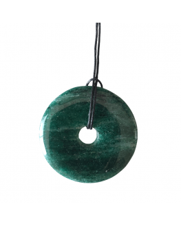 Aventurine-Pendentif donut 5 cm