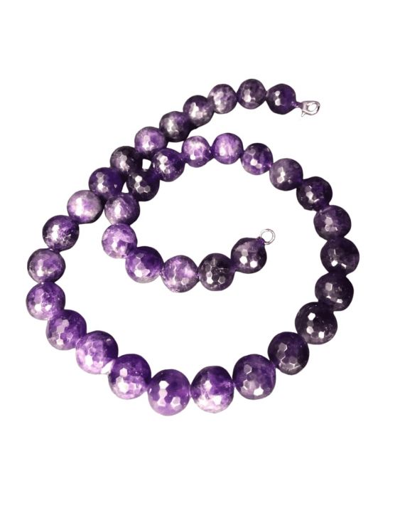 Collier Améthyste - Perles facettées de 12mm Collier Améthyste - Perles facettées de 12mm