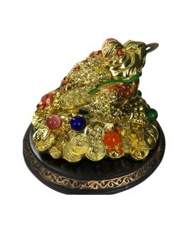 Statuette - Grenouille avec pièce - Feng shui