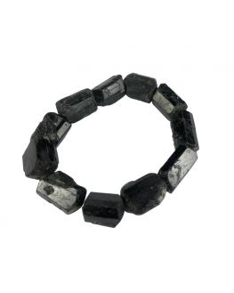 Tourmaline noire - Bracelet en pierres brutes