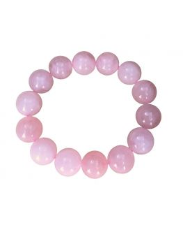 Bracelet en quartz rose de 14 mm