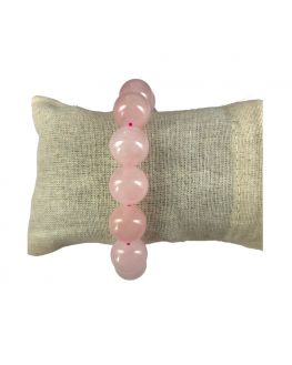 Bracelet en quartz rose de 14 mm