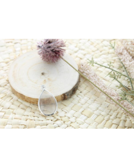 Cristal de roche pendentif goutte en argent Cristal de roche pendentif goutte en argent