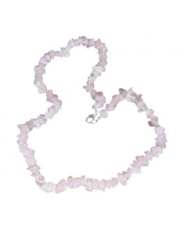 Collier baroque en quartz rose