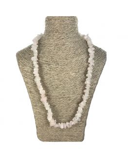 Collier baroque en quartz rose