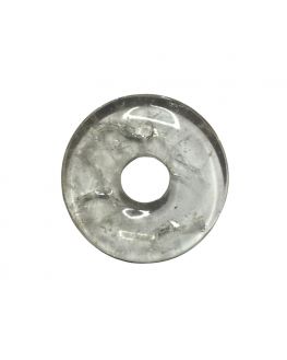 Pendentif donut en cristal de roche