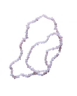 COLLIER BAROQUE DE TYPE SAUTOIRE EN QUARTZ ROSE