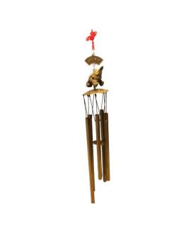 Carillon grenouille avec pièce - Feng Shui