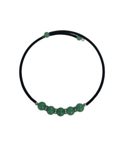 AVENTURINE -COLLIER RAS DE COU NOIR