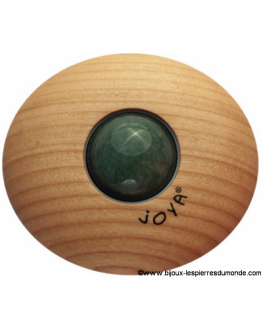 Aventurine verte - Joya bois noyer avec boule