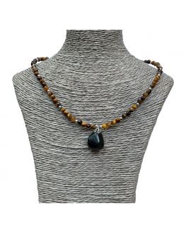 Collier de protection - Oeil de tigre et tourmaline noire - Pièce unique Collier de protection - Oeil de tigre et tourmaline noire - Pièce unique