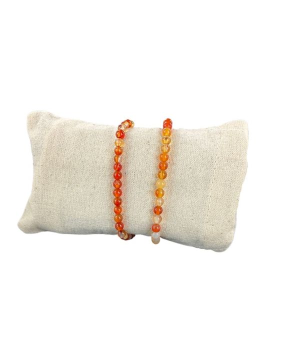 Bracelet en cornaline 4mm Bracelet en cornaline 4mm
