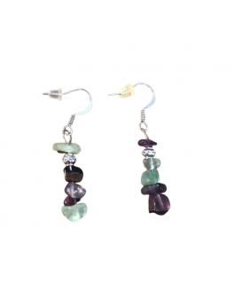 boucles d'oreilles en fluorite