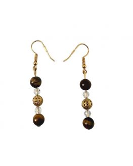 Boucles d'oreilles en oeil de tigre Boucles d'oreilles en oeil de tigre