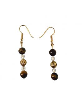 Boucles d'oreilles en oeil de tigre