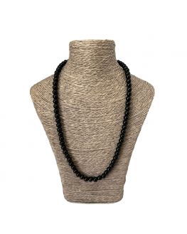 Collier tourmaline noire perles de 6 mm