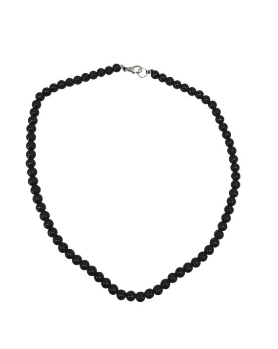 Collier tourmaline noire perles de 6 mm