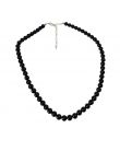 Tourmaline noire - collier ajustable 8 mm