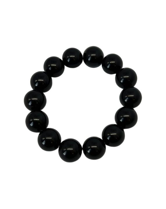 Bracelet en onyx avec des perles de 14 mm. Bracelet en onyx avec des perles de 14 mm.