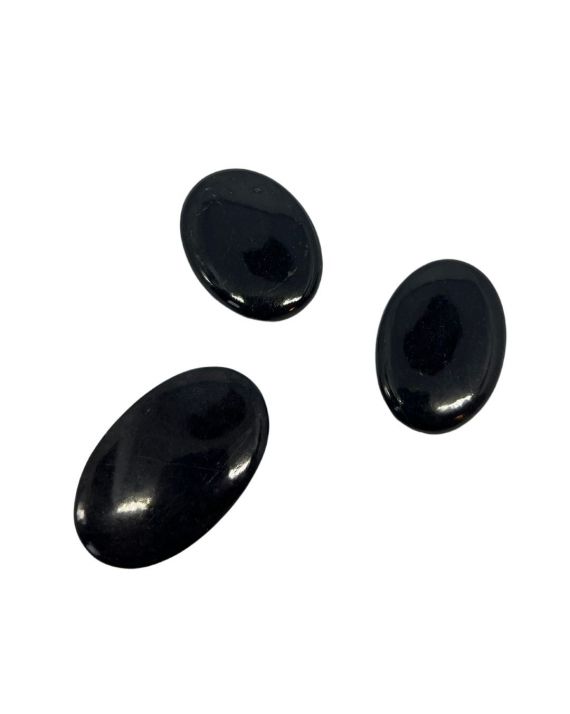 Pierre plate en tourmaline noire