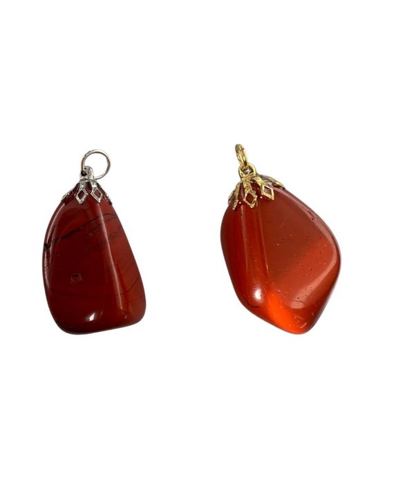 Pendentifs en jaspe rouge