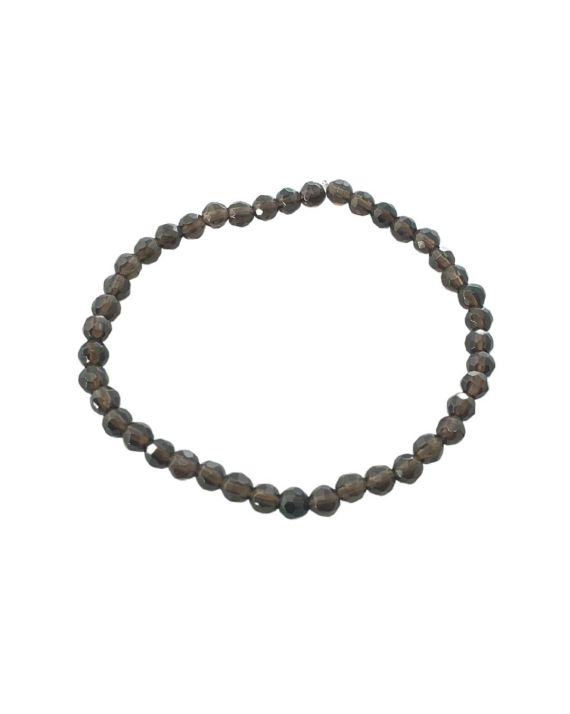 Bracelet cristal fumé 4mm facetté Bracelet cristal fumé 4mm facetté