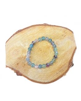 Bracelet élastique en fluorite