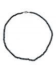 Collier Obsidienne flocon de neige 4mm