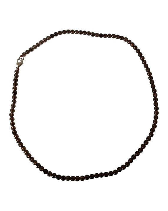 Collier Cristal fumé perles 4mm