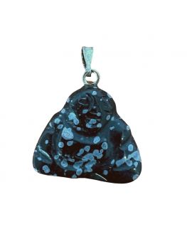 pendentif en obsidienne flocon de neige