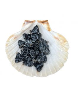 Obsidienne flocon de neige - Pendentif - Bouddha Obsidienne flocon de neige - Pendentif - Bouddha