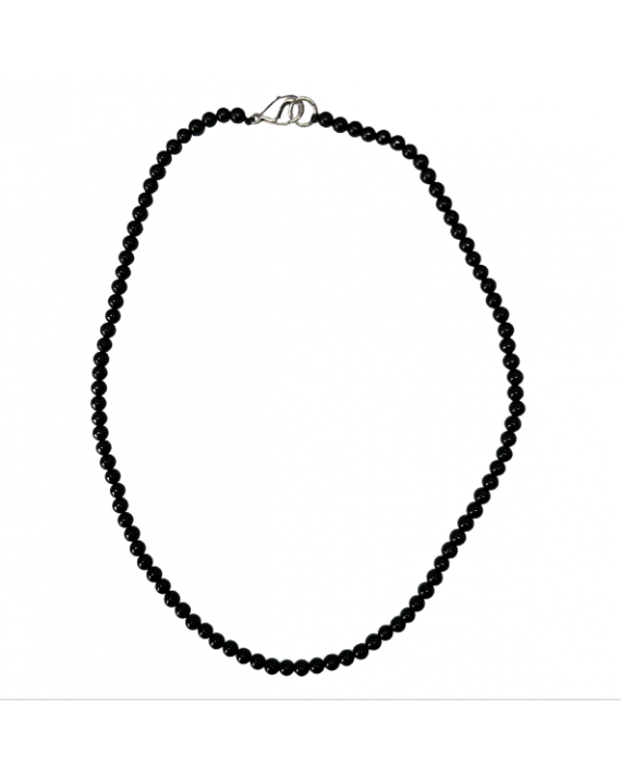 collier en onyx avec des perles de 4mm