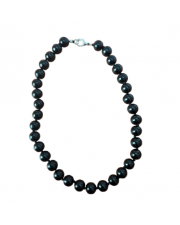 Collier avec des perles de 12 mm en onyx