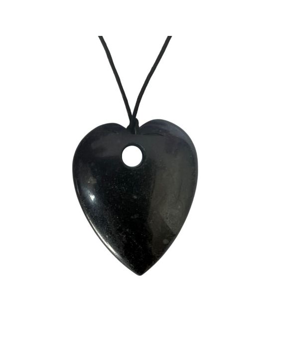 Pendentif en onyx en forme de coeur