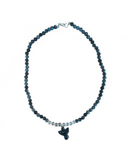 Collier en obsidienne flocon de neige