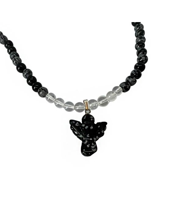 Collier obsidienne