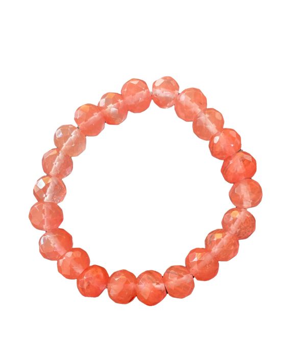 Cristal de roche teinté Bracelet facetté 8mm Cristal de roche teinté Bracelet facetté 8mm