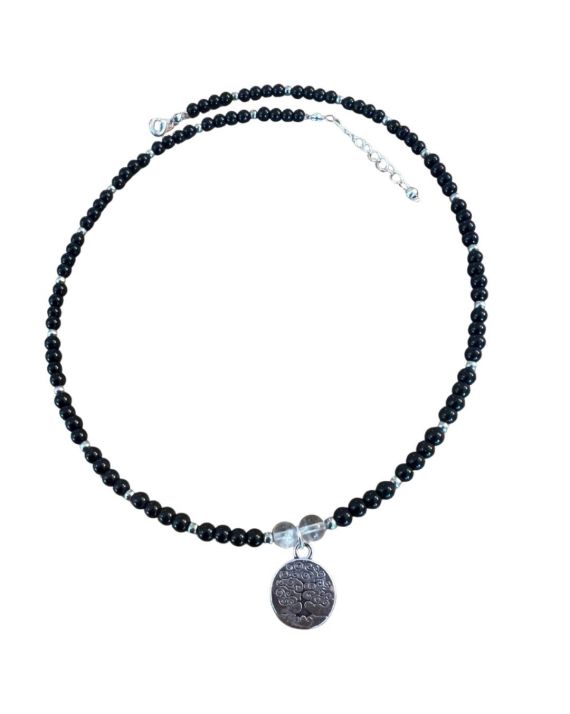 collier en tourmaline noire