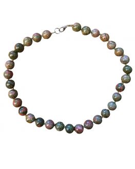 Unakite - Collier - Perles 12mm