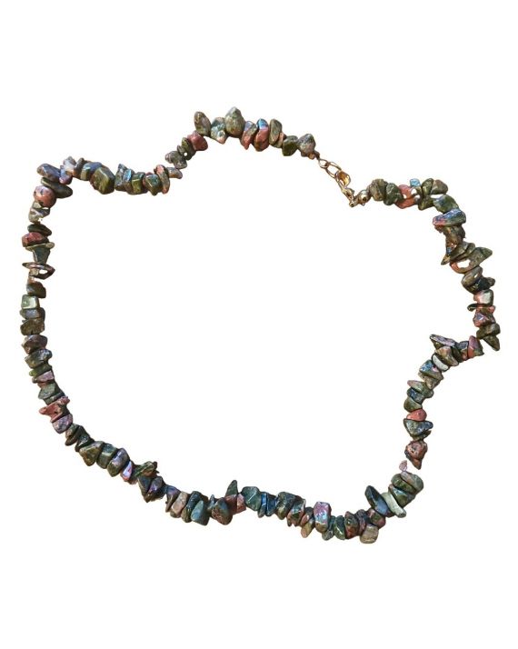 Collier en unakite Collier en unakite