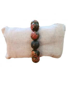 Unakite - Bracelet - perles 14mm