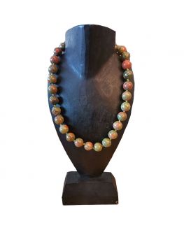 Unakite - Collier - perles 14mm Unakite - Collier - perles 14mm