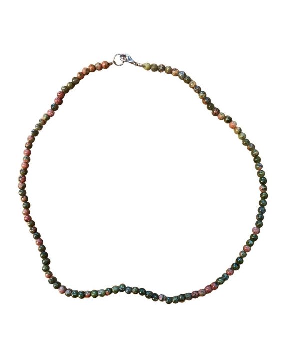 Unakite - Collier - perles 4mm Unakite - Collier - perles 4mm